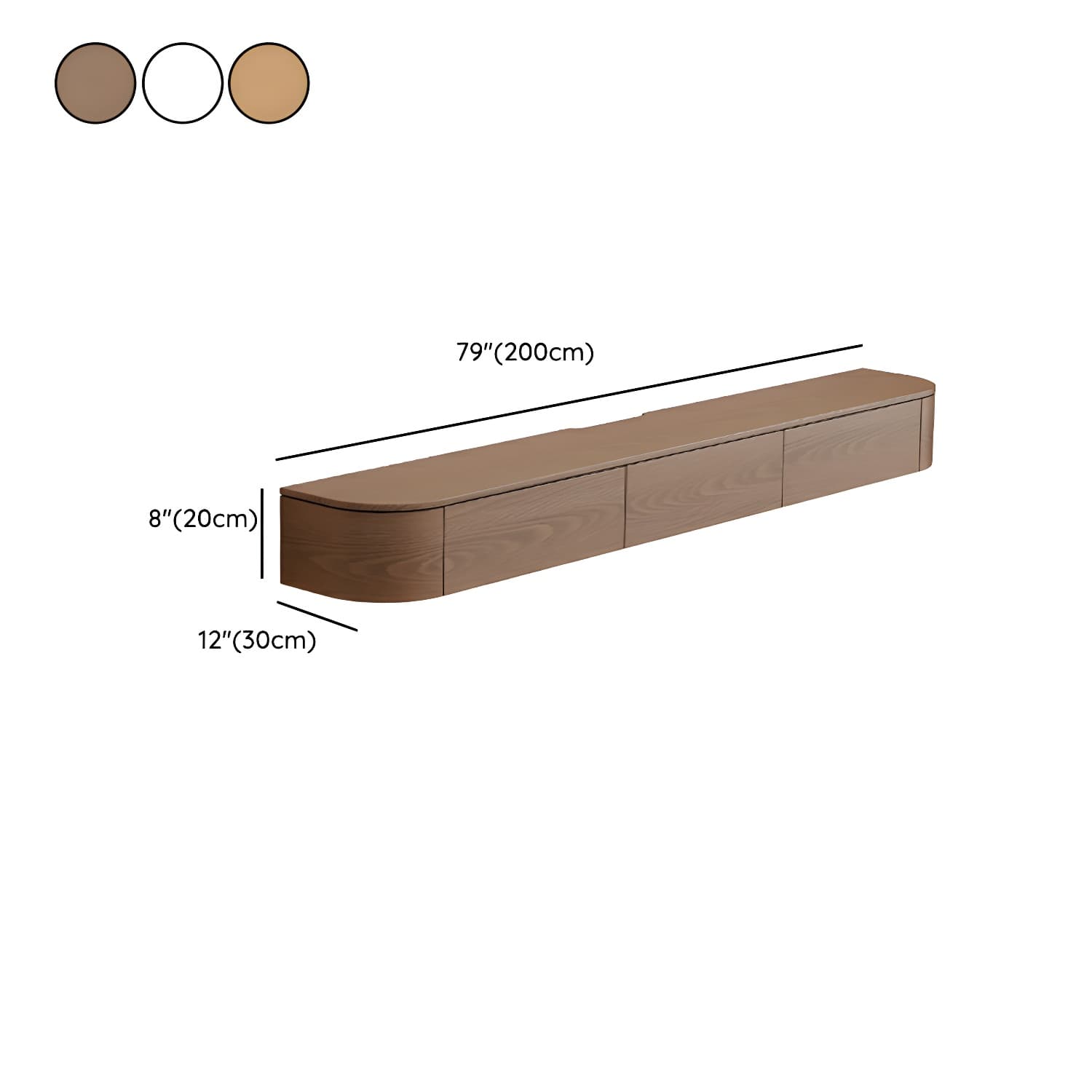 Scandinavian Wood TV Stand with Drawers and Cabinet for TVs Over 67 Inches Long thumbnail 12