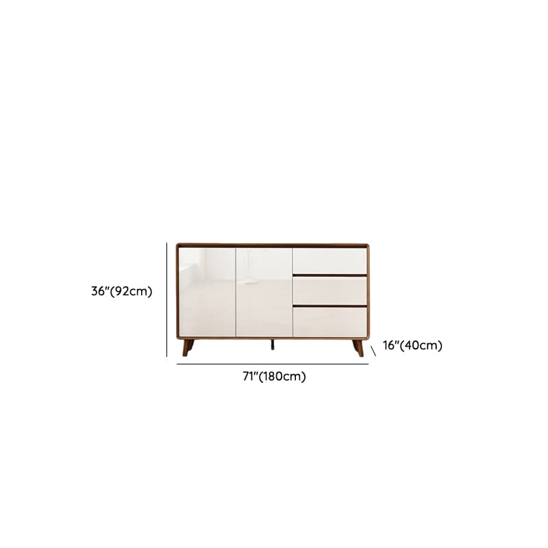 Ground Sideboard with 3 Drawers, Cupboard, Standard/Narrow Size, Timber Countertop, Adjustable Shelving, and 2 Doors/1 Door thumbnail 21