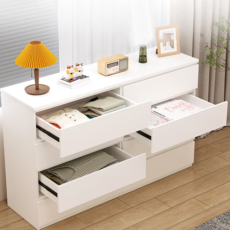Contemporary Vertical/Horizontal Bleached Wood Semainier/Double Dresser/Bachelor Chest Pale Wood Finish 6 Drawers/5 Drawers/4 Drawers for Master Bedroom thumbnail 6