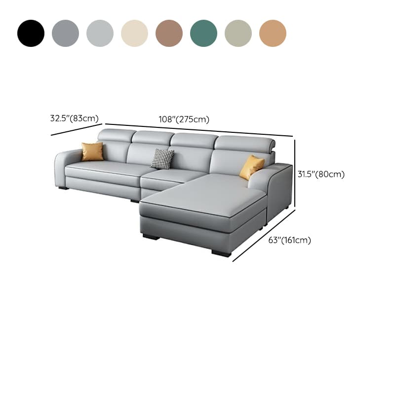 Contemporary Sectional Sofa with Adjustable Pillow and Scratch Resistant Upholstery thumbnail 19
