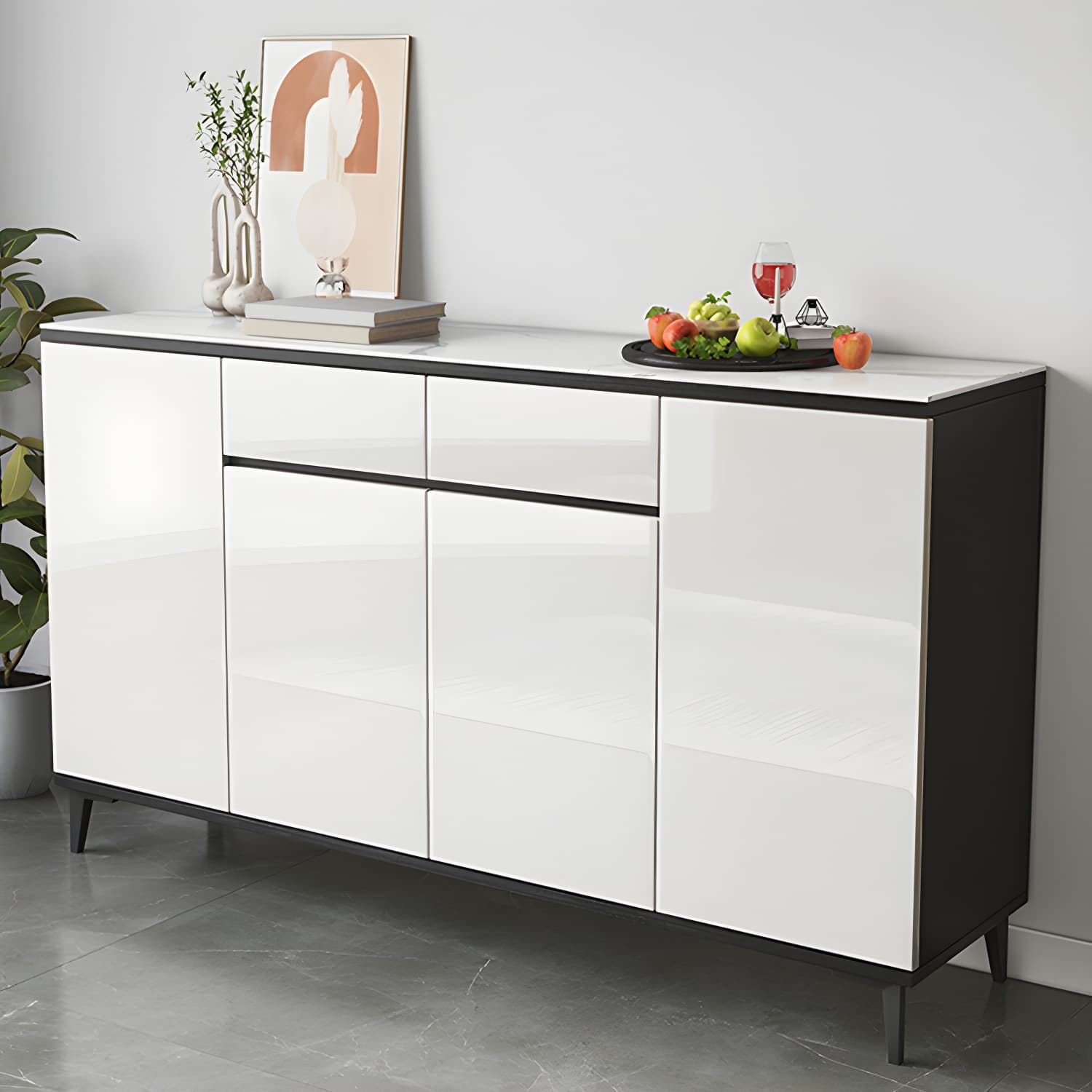 Contemporary Sideboard Cabinet with Drawer and Door for Living Room thumbnail 4