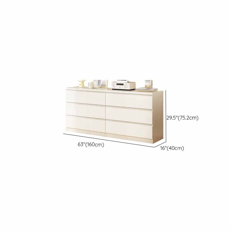 White Simple Manufactured Wood Console Dresser/Bachelor Chest/Lingerie Chest with 10/5/8 Drawers in Horizontal/Vertical Orientation thumbnail 13