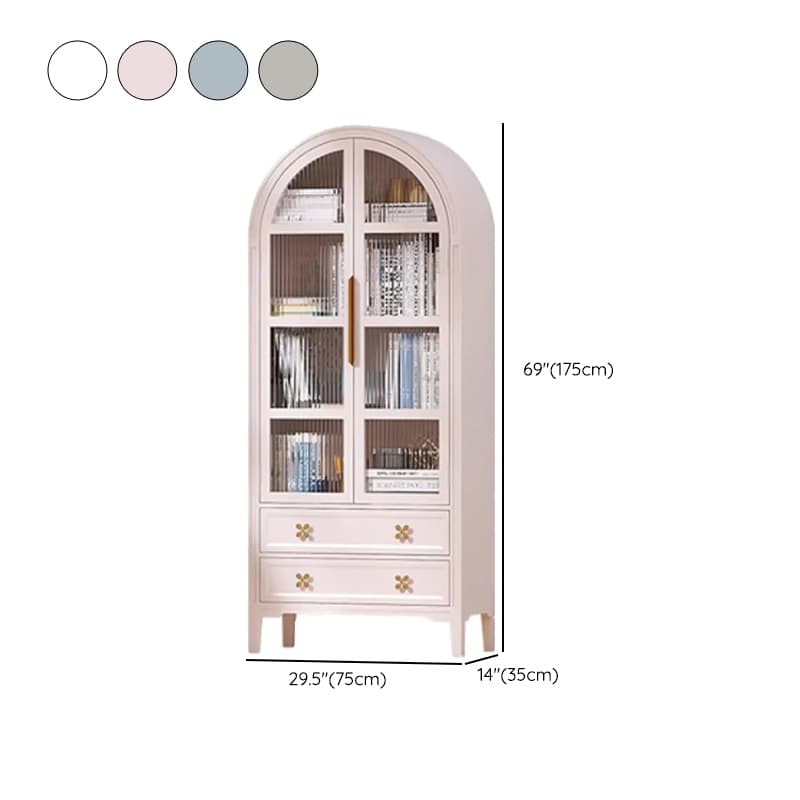 Self-supporting Grey /Azure/Peony Natural Wood Accent Cabinet with Squared Leg Drawing Room thumbnail 11