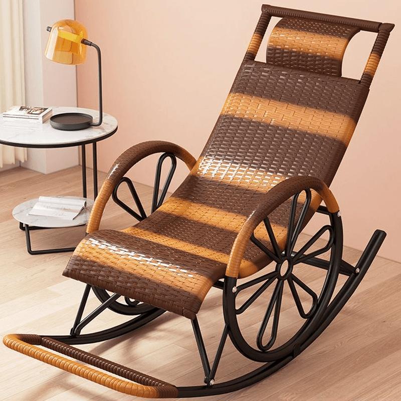 Craftsman Cane Porch Rocker with Round Arm thumbnail 2