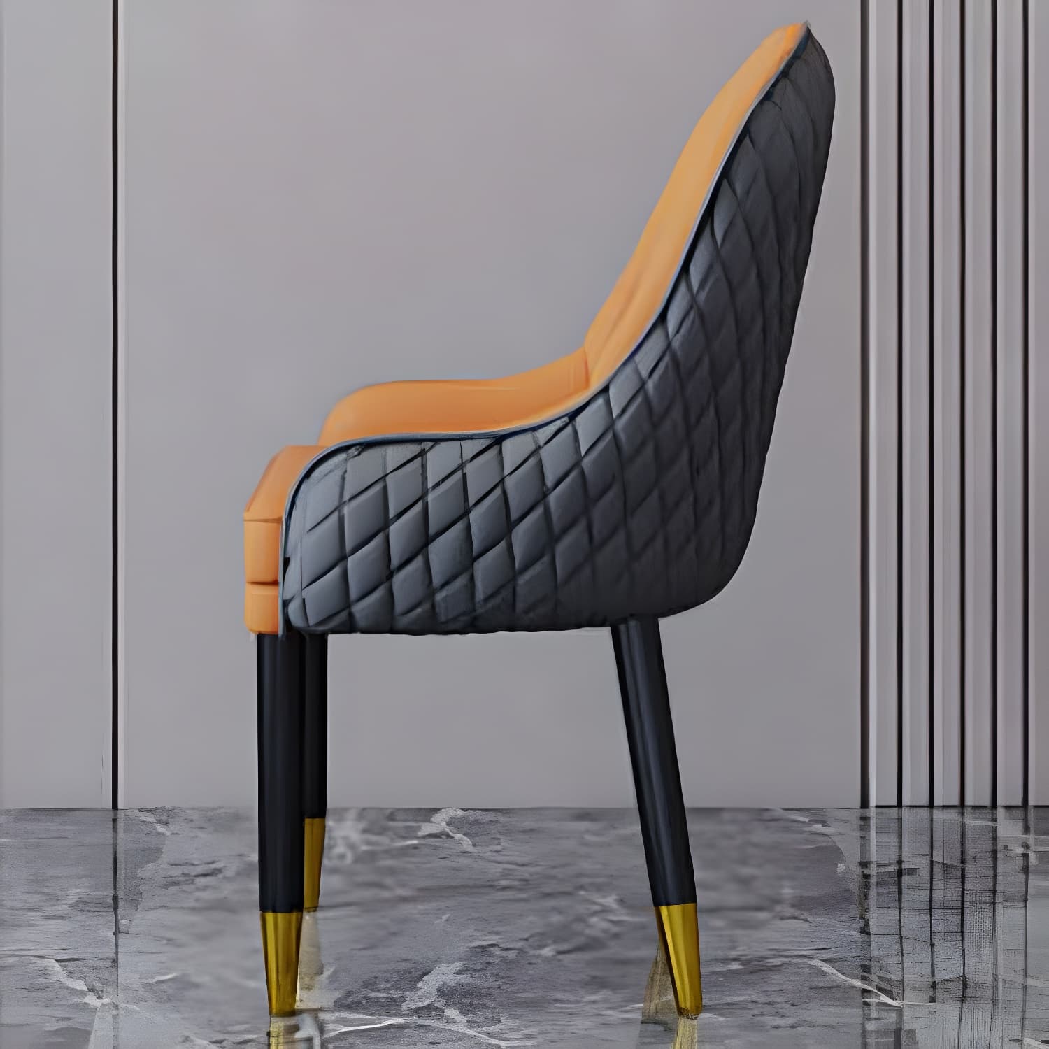 Scandinavian Indoor Arm Chair Upholstered Parsons Back Wood Dining Room Chair thumbnail 19
