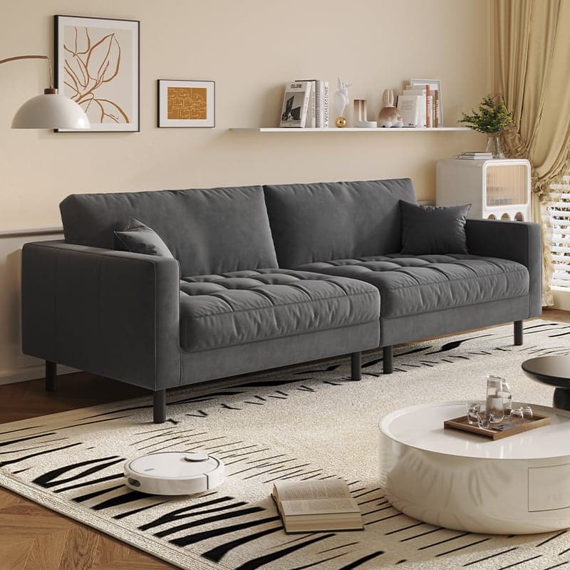 Tear Resistant Standard Sofa with Pu Upholstery in Grey/Light Green/Auburn thumbnail 5
