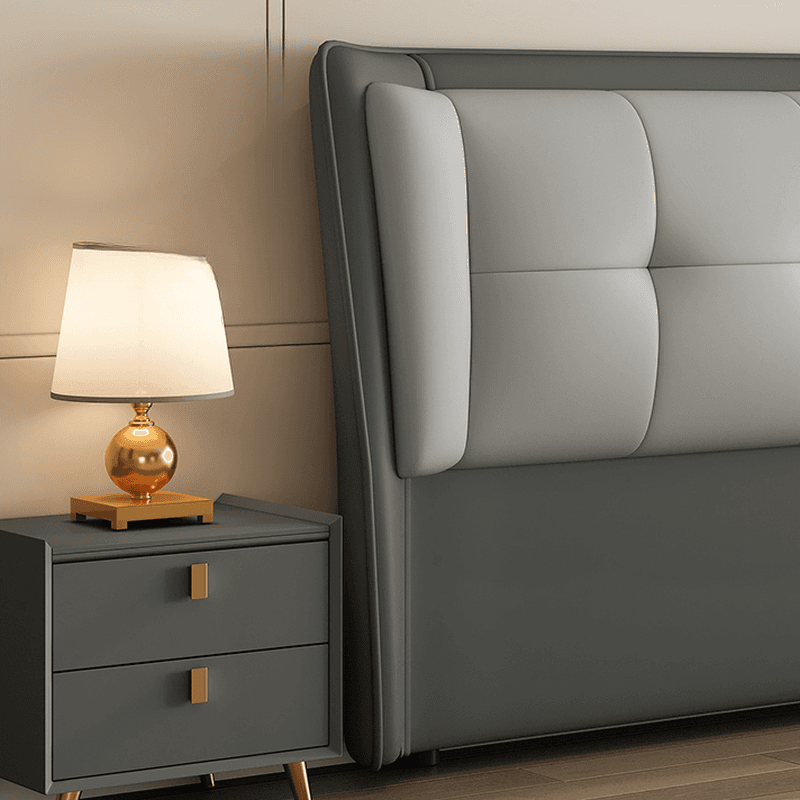Trendy Panel Headboard with No Distressing, Piled Tufted Rectangle Design for King/Full Bed, Featuring Sponge Upholstery and Standard Height thumbnail 10
