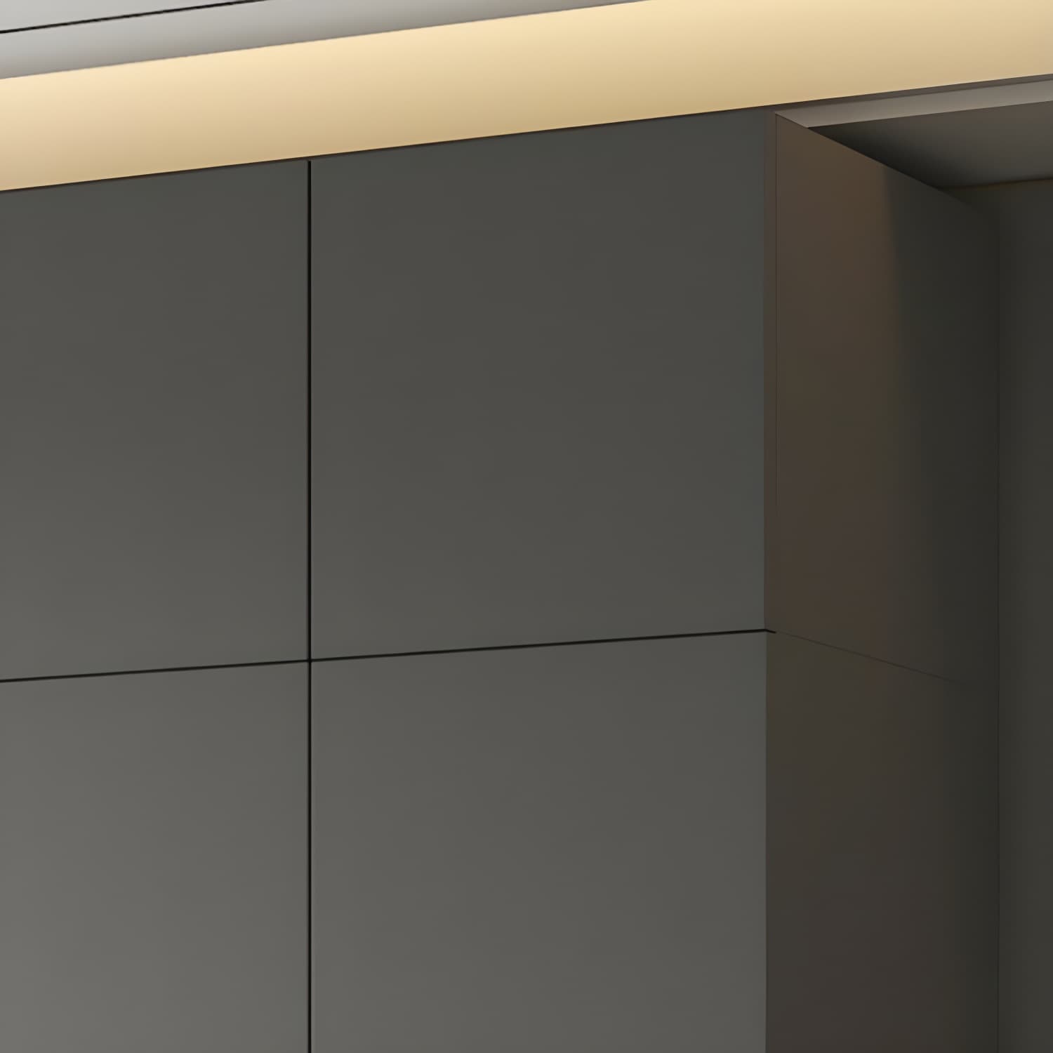 Modern Grey Wood Wardrobe Armoire with Drawers & Shelves for Ample Storage thumbnail 9