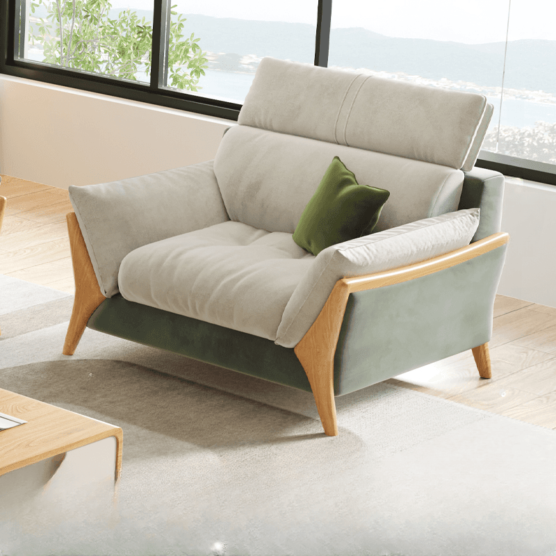 Straight/L-Shape Chalk Sofa/Sofa Chaise with Horizontal/Left Orientation and Standard Foam Seat Fill thumbnail 4