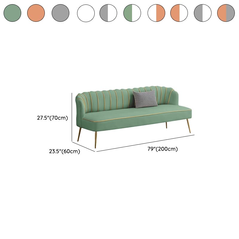 Modish Solid Color Stain Resistant Standard Sofa/Loveseat in Grey/Beige/Amber Color for 2/4-seater/3-seater with 1 Pillow thumbnail 20