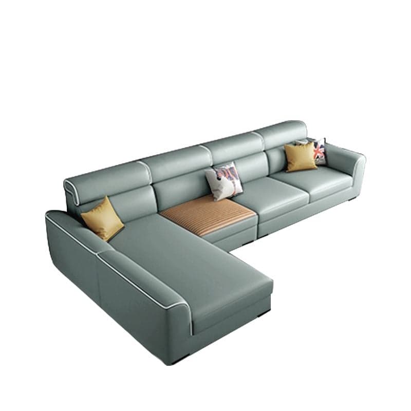 L-Shape Sofa Recliner in Lime Green/Tan/Coffee, Left Orientation thumbnail 7