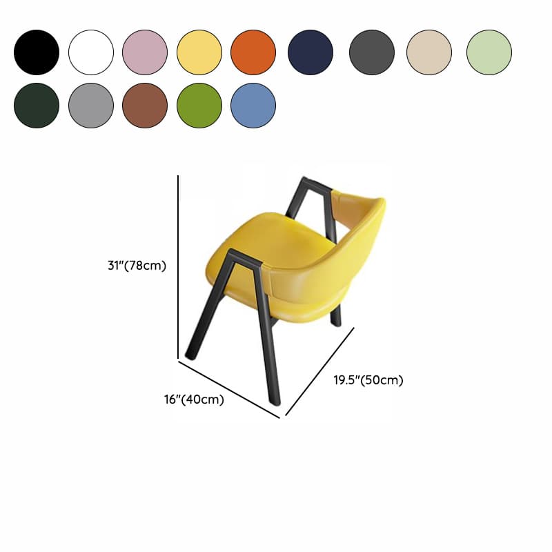 Dining Table Set with Rounded Shape and Padded Chair Back, Featuring Armrest and White Separable Table Top thumbnail 23