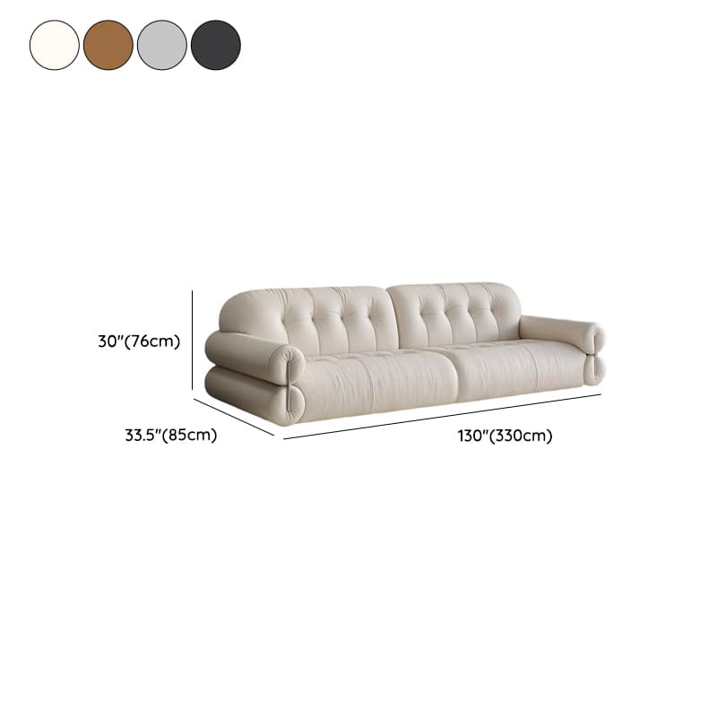 Modern Solid Color Tear Resistant Standard Sofa in Grey/Auburn/Ivory for 4-seater/Seats 5/3-seater thumbnail 21
