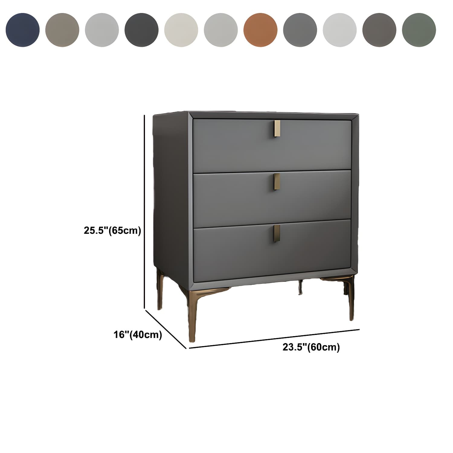 Solid Wood Drawer Storage Night Table 2 Drawer Modern Bed Nightstand thumbnail 22