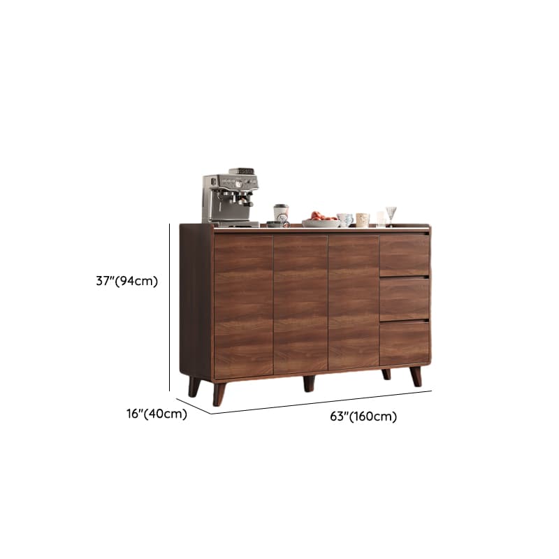 3 Drawers & 2 Doors/3 Doors/4 Doors Standard/Narrow Sintered Stone Sideboard with Drawers & Adaptable Shelf, Cocoa thumbnail 16