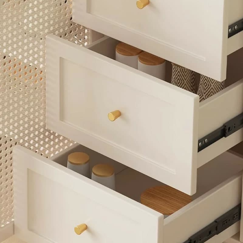 White Modern Manufactured Wood Buffet Server for Living Room - image 8