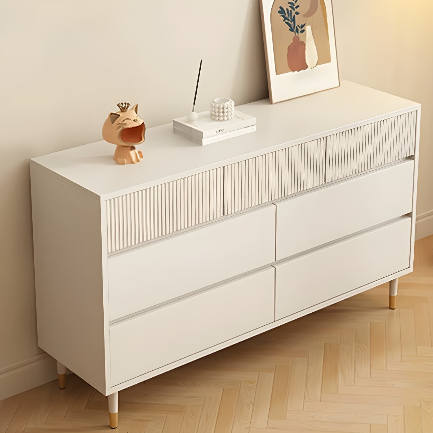 Stylish Wood Double Dresser with Soft Close Drawers - Organize Your Bedroom in Style - image 3