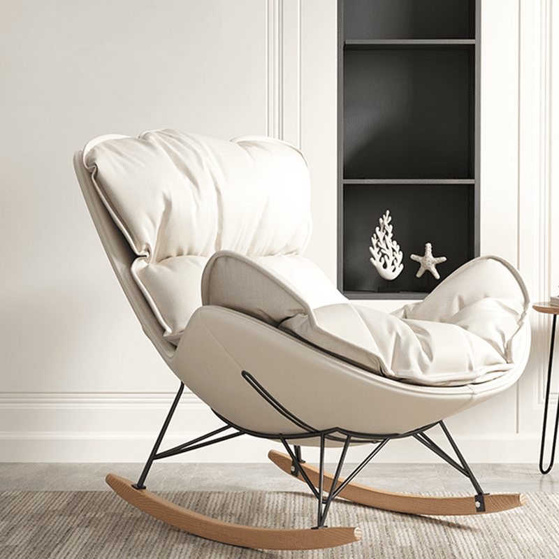 Modish Alloy Rocking Accent Chair, Upholstered thumbnail 6