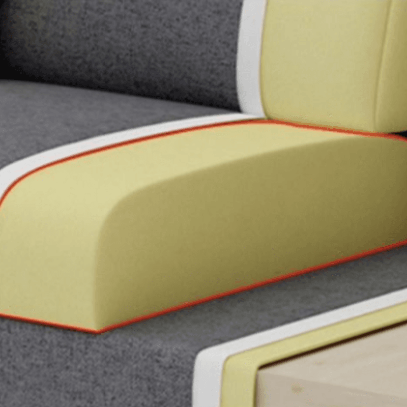 L-Shape Sofa Recliner in Lime Green/Tan/Coffee, Left Orientation thumbnail 13