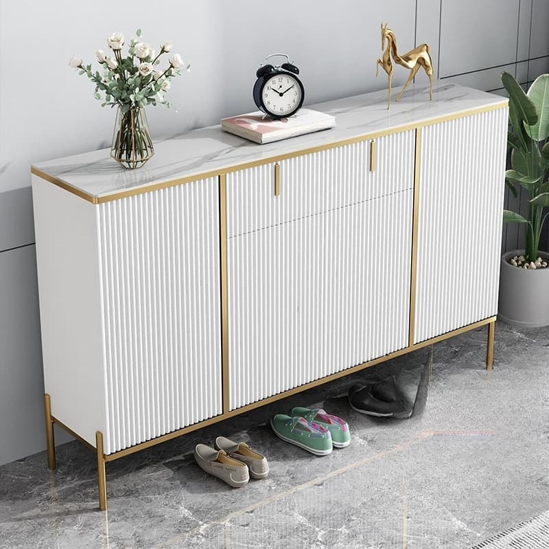 Glam Wood Sideboard Credenza with Cabinets and Drawers Assembly 40cm Width x 90cm Height - image 8