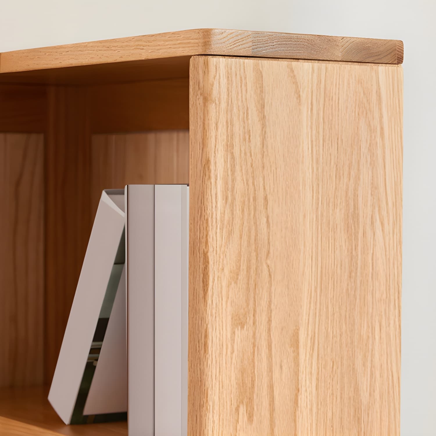 Modern Solid Wood Corner Shelves Included Side Cabinet for Bedroom thumbnail 6