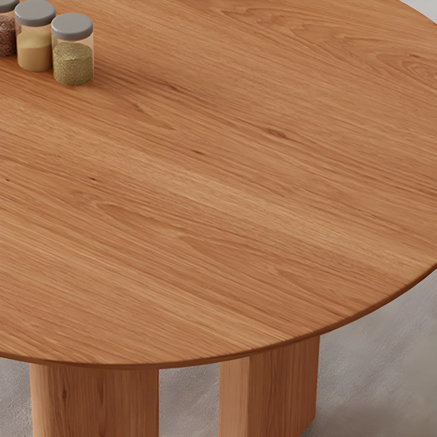 Scandinavian Wooden Oval Dining Table in Natural and Brown for Dining Room thumbnail 9