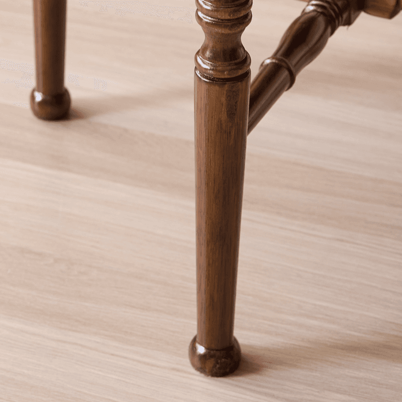 Drawing Room Arm Chair with Cushion, Arms, Natural Wood Legs, Low Back, and Foot Pads thumbnail 9