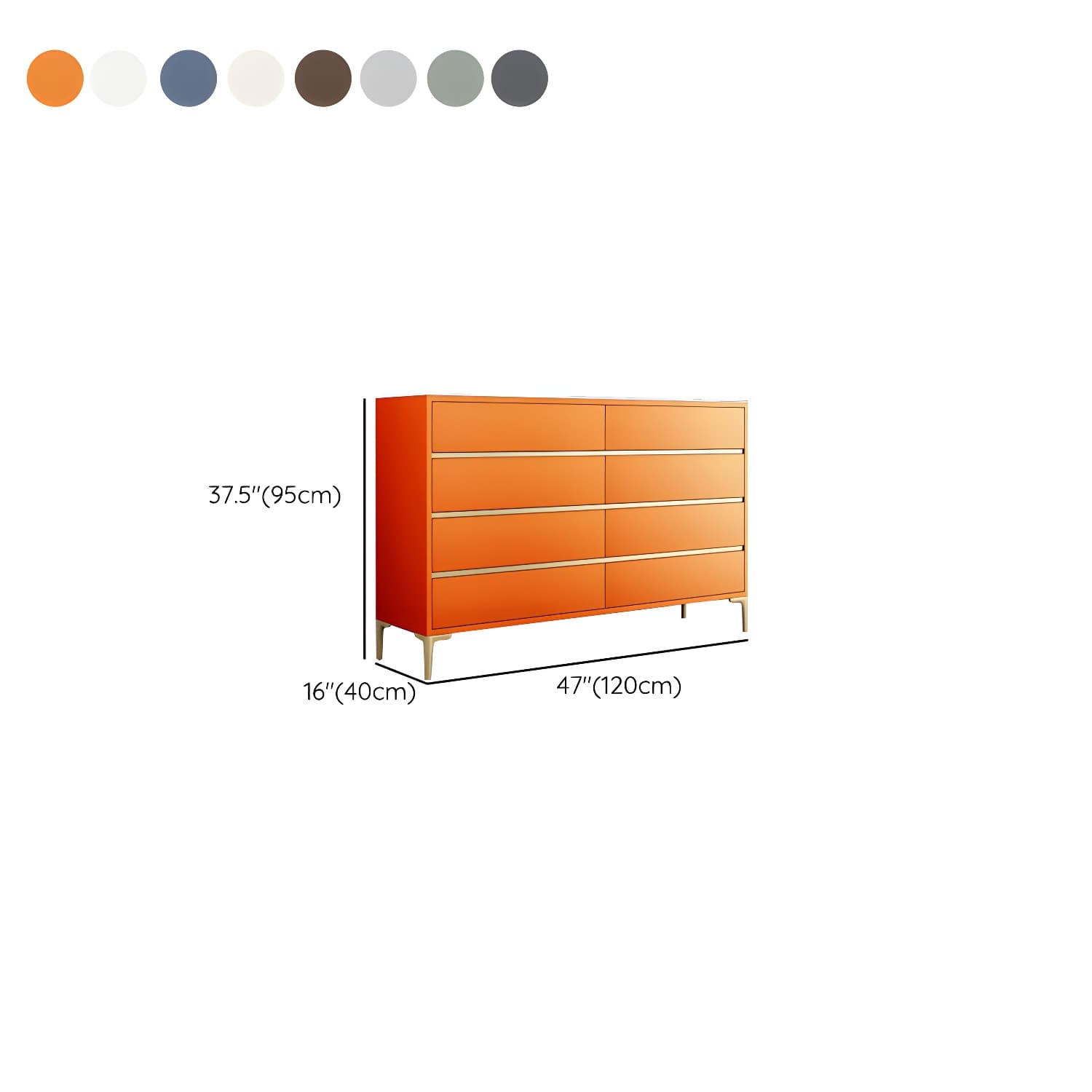 Glam Vertical Stone Storage Chest Bedroom Chest with 8 Drawers - image 23