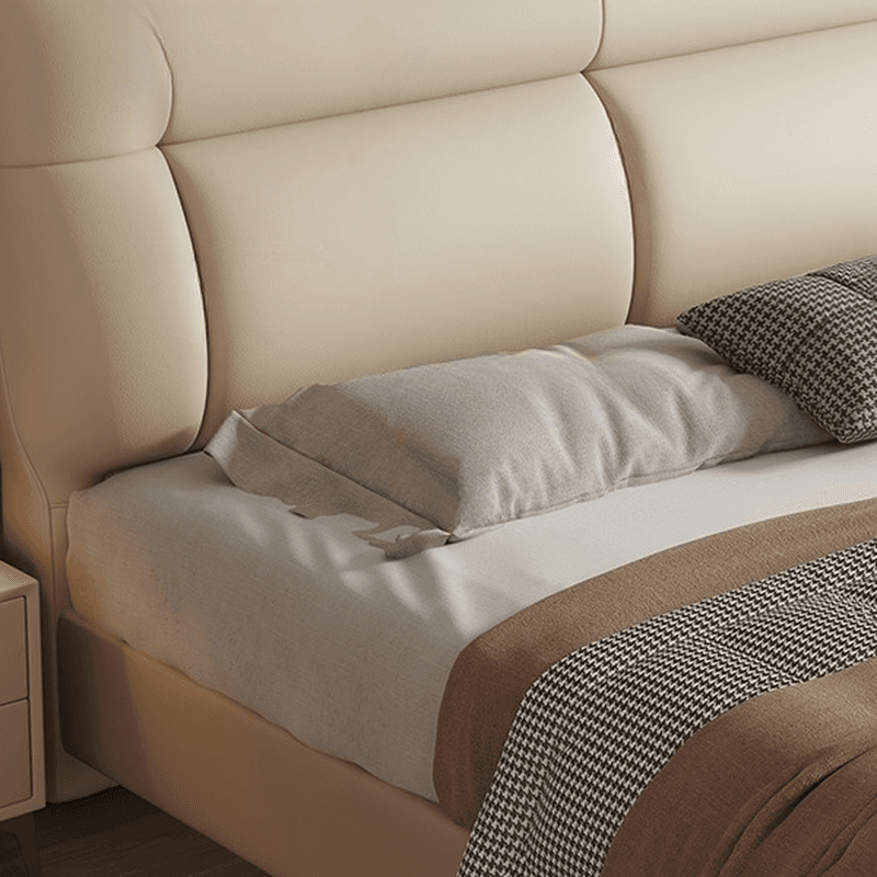 Trendy Panel Headboard in Natural Wood with No Distressing, Rectangle Shape for Queen/Full Bed, Featuring Sponge Upholstery and Standard Height thumbnail 13