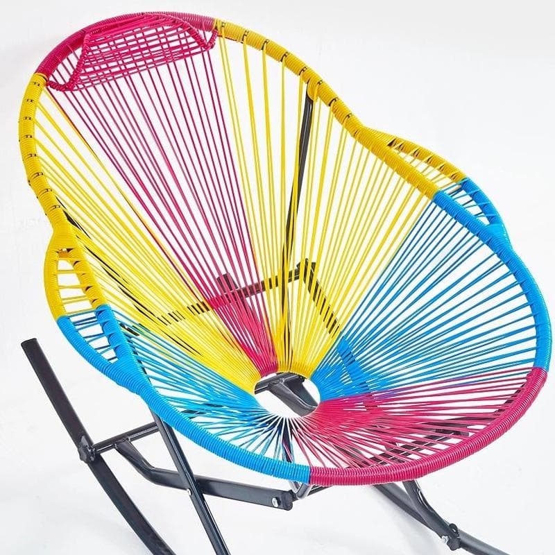 Traditional Black Metal Frame Rocking Chair with Spindle Back and High Weight Capacity thumbnail 19