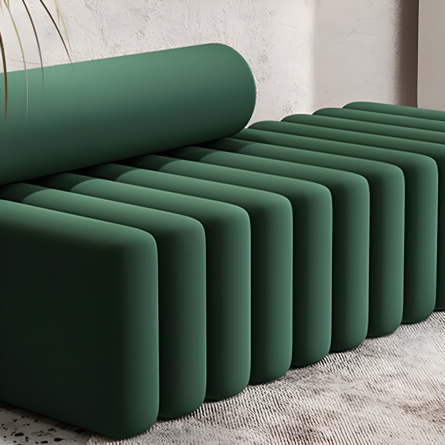 Velvet Contemporary Standard Sofa Armless Sofa for Living Room, Apartment thumbnail 13