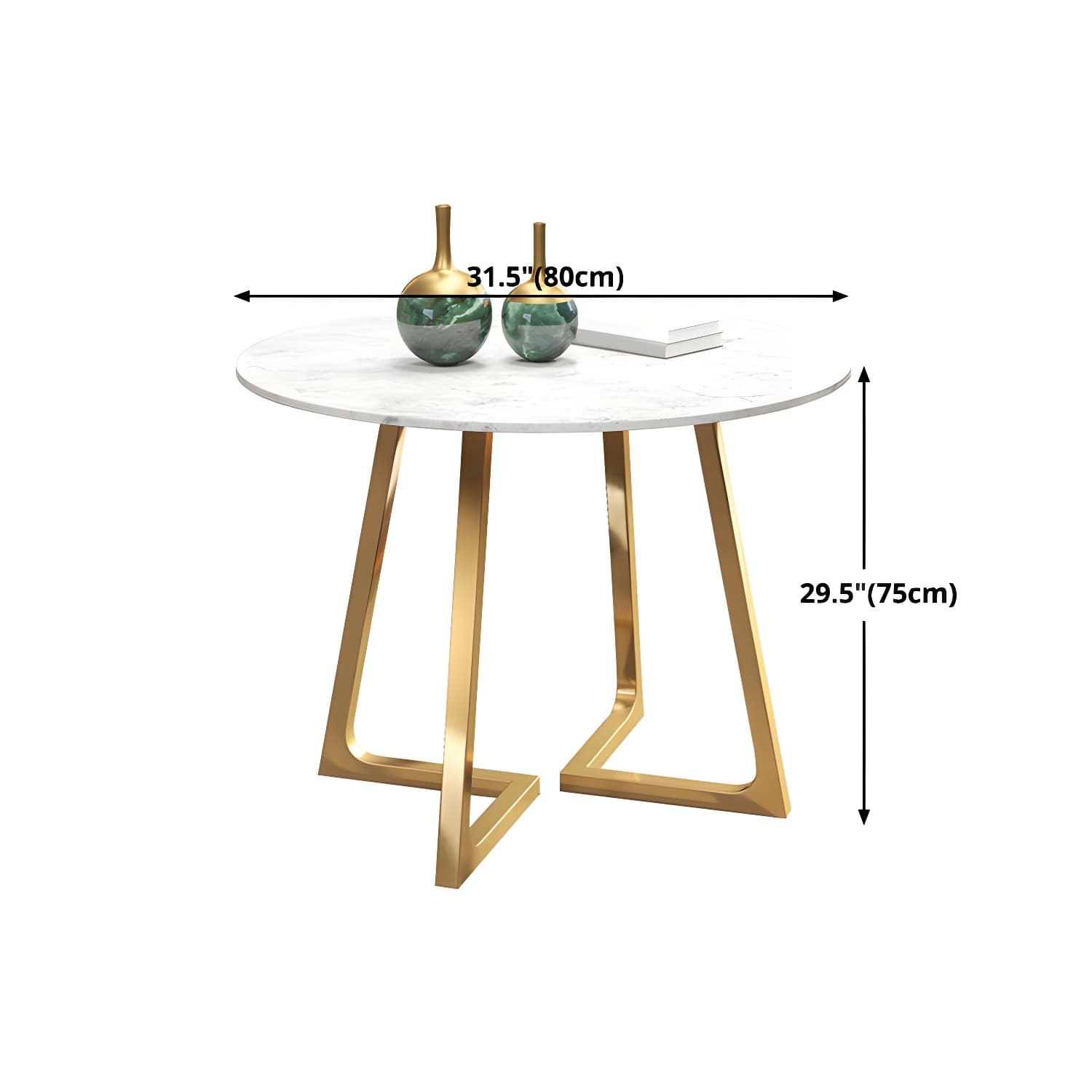 Sintered Stone Top Modern White Table for Restaurant Round Dining Table with Pedestal Base thumbnail 10