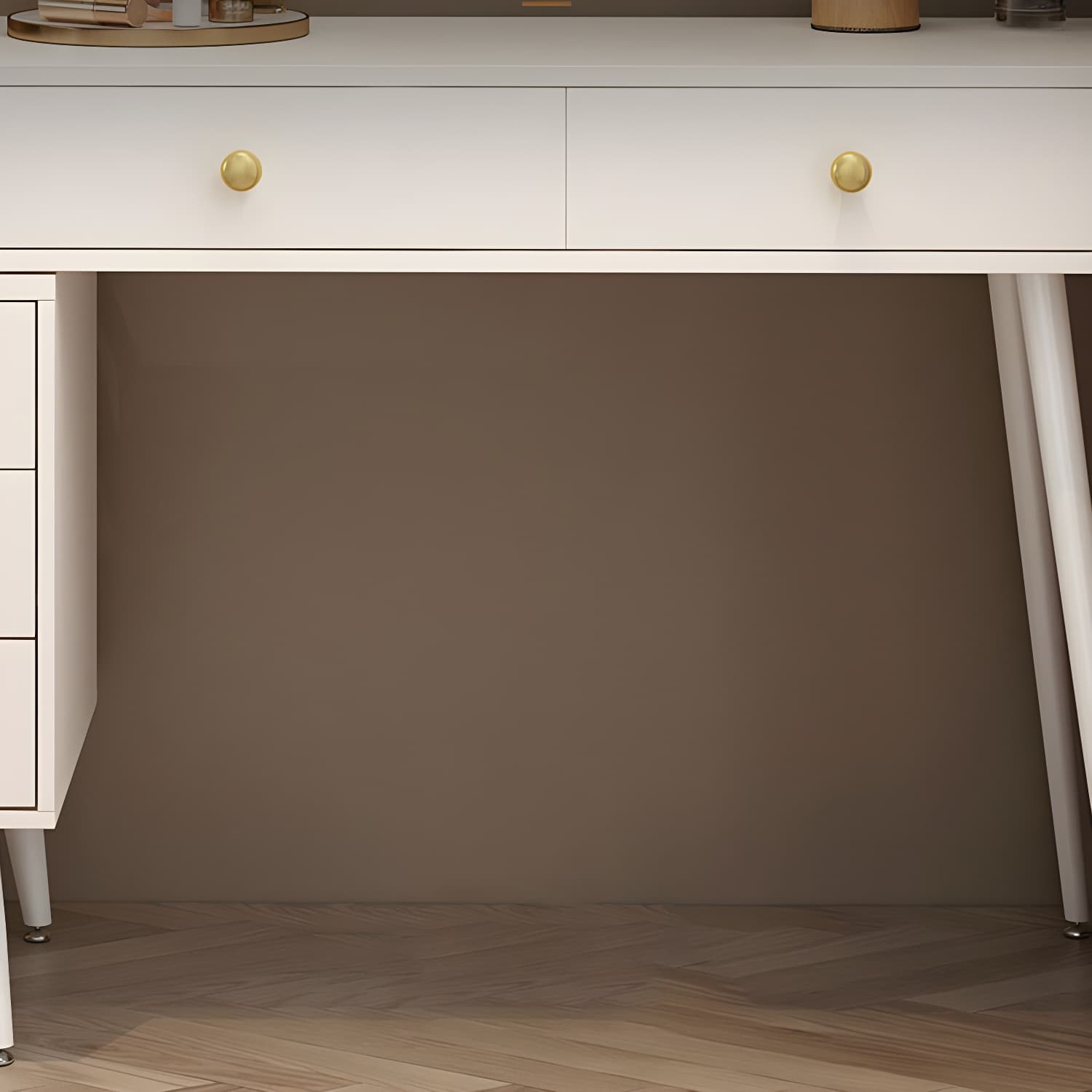 2-Drawer Vanity Tables Bedroom Makeup Vanity Desk Table with Drawer thumbnail 8
