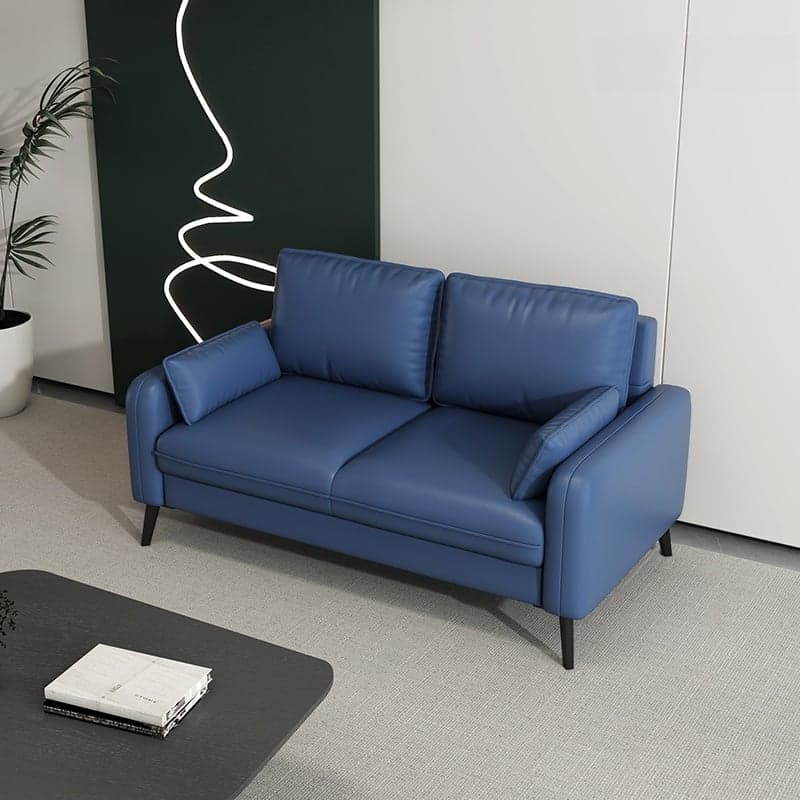Tear Resistant Loveseat in Gray/Navy Blue/Amber Color with Arm thumbnail 3