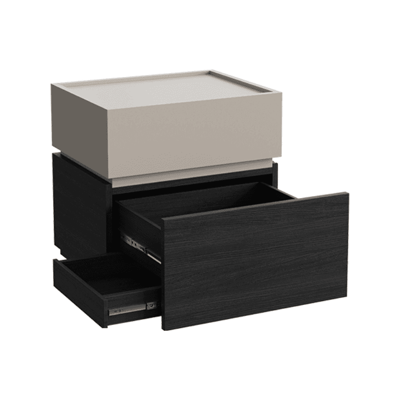 Organic Modern Nightstand With Drawer Organization and 3 Drawers in Real Wood thumbnail 1