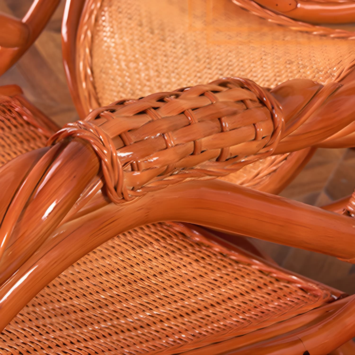 Mid Century Modern Recliner Chair Rattan/Wicker Recliner Chair for Living Room thumbnail 16