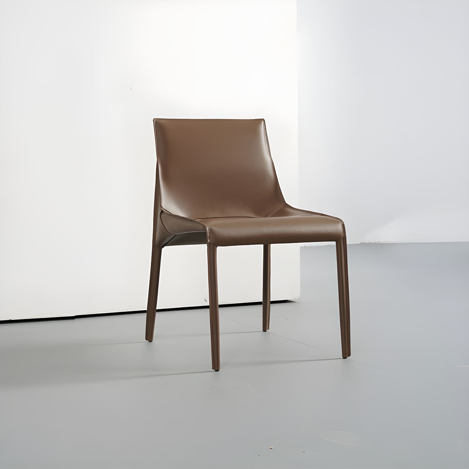 Designer Style Leather Dining Chair Matte Finish Parsons Dining Side Chair thumbnail 4