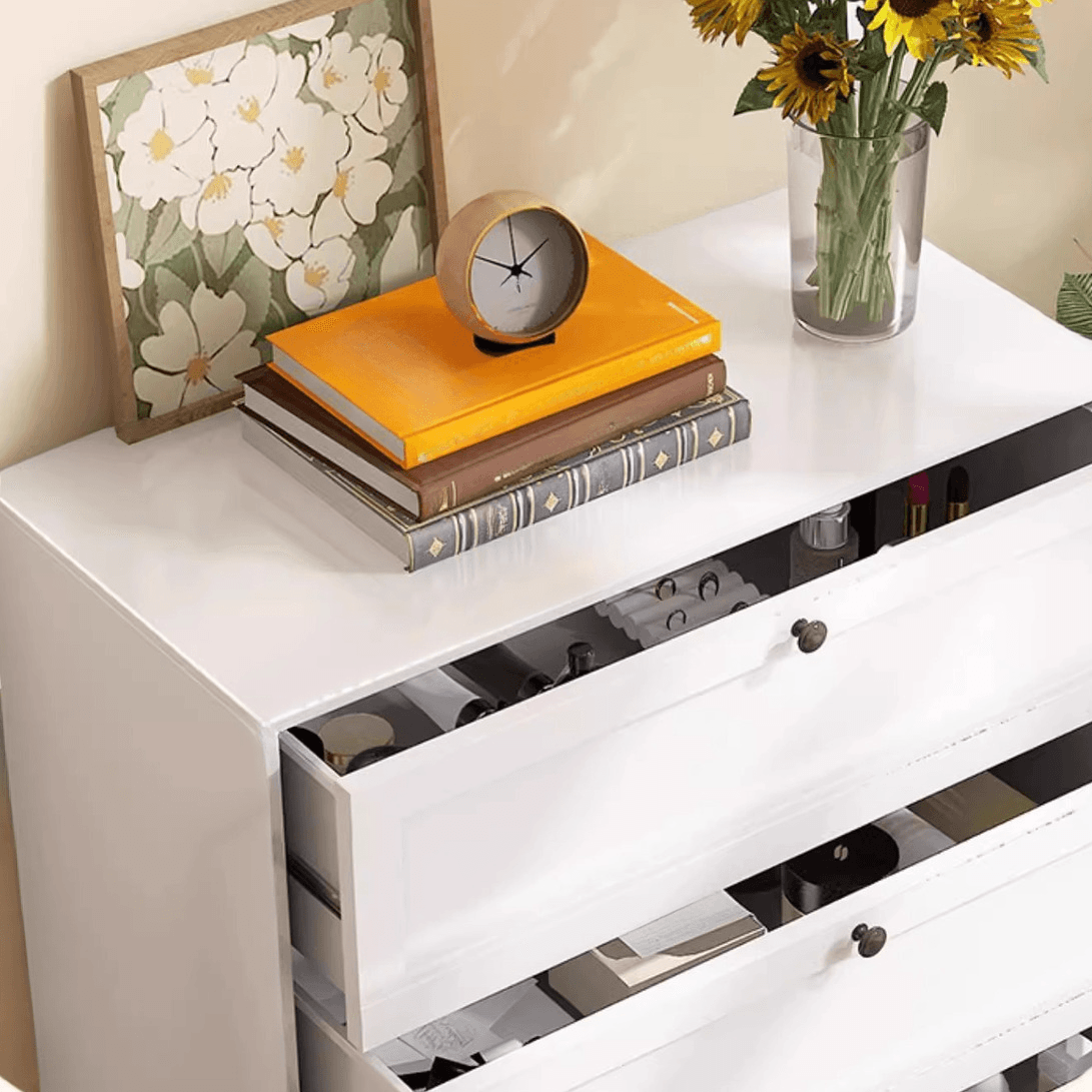 Simple Steel Bachelor Chest/Lingerie Chest with Drawers in White/Black - image 6