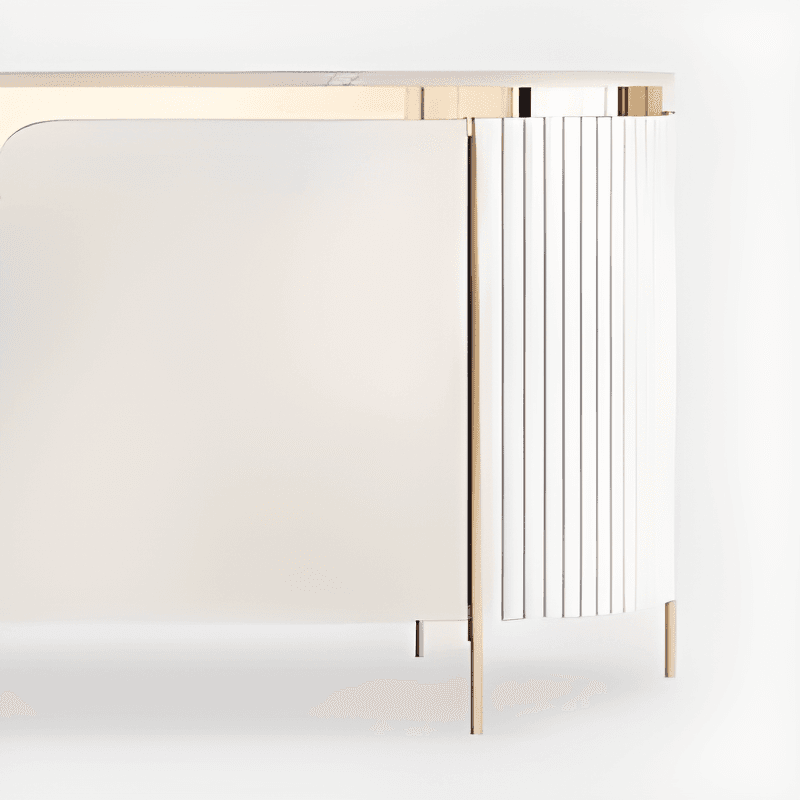 Glamorous Ground Sideboard with Standard/Narrow Size, 1 Shelf, Cabinets, Sintered Stone Countertop, and 2 Doors thumbnail 10