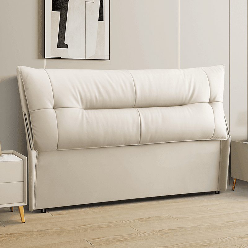 Simplistic Style Panel Headboard with No Distressing, Piled Tufted Rectangular Shape for King/Queen/Full Bed, Cotton Upholstery Fill, Standard Height thumbnail 6