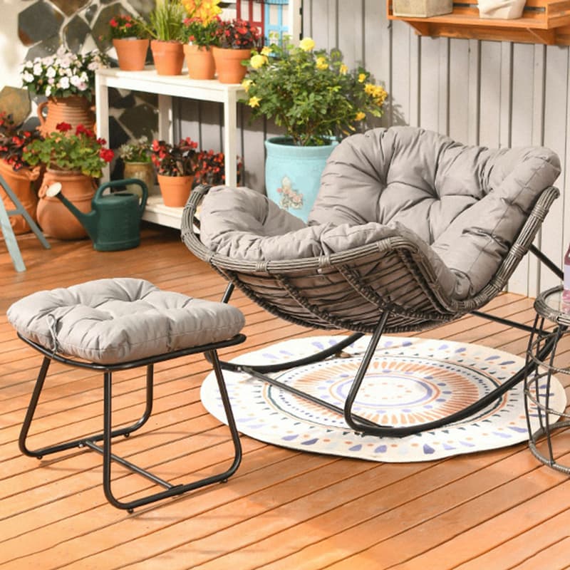 Ergonomic and Stationary Cotton Nursery Recliner with Back thumbnail 5