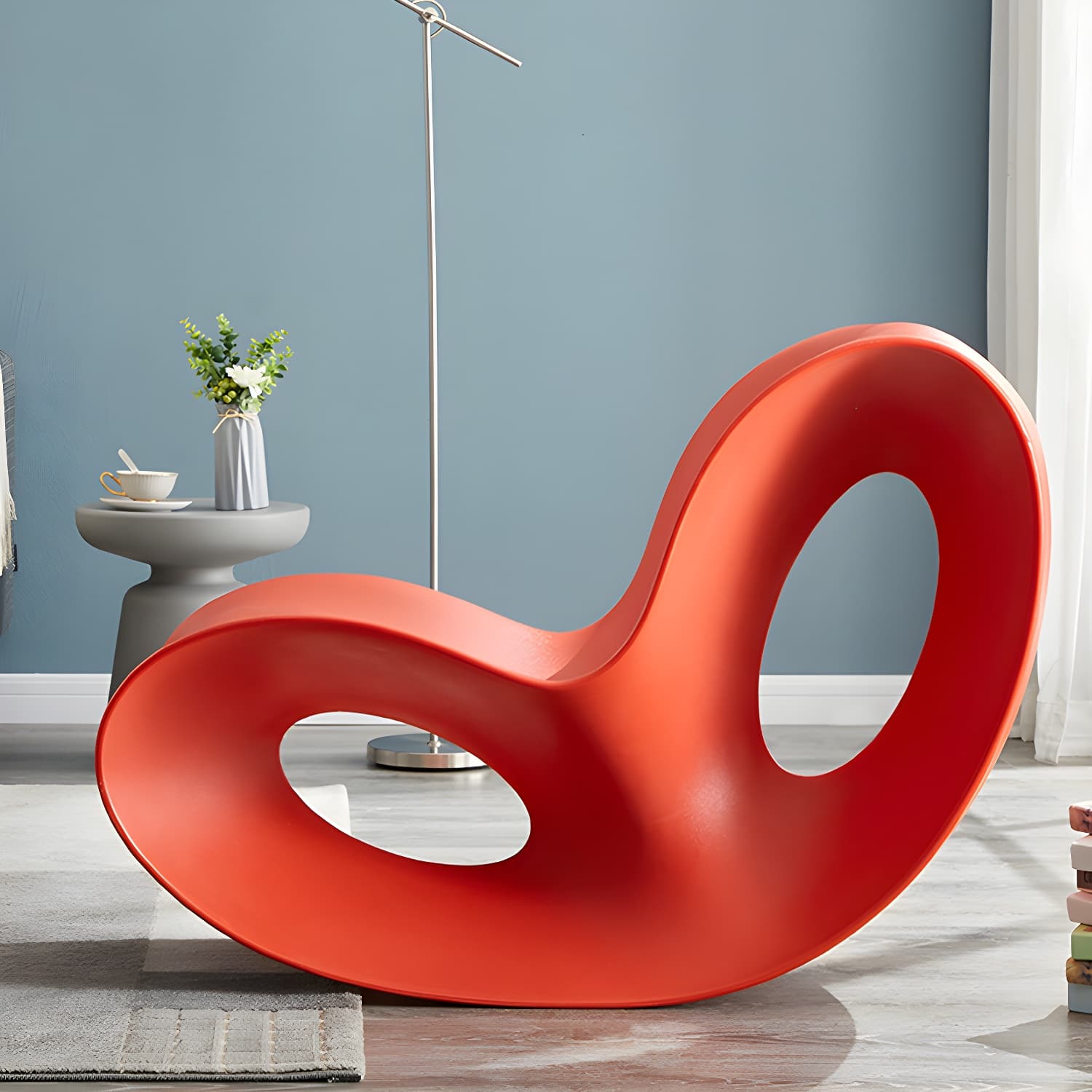 Contemporary Rocking Accent Chair Plastic & Acrylic Rocker Chair - image 20