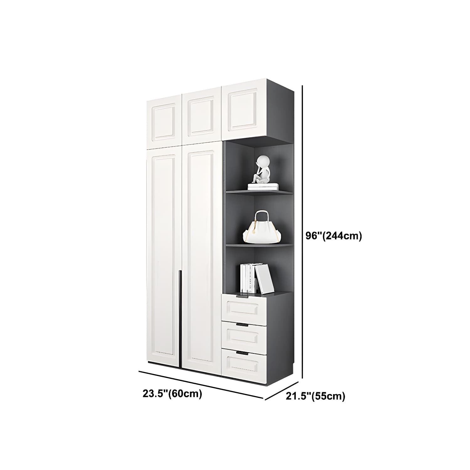 Modern Style Wooden Wardrobe Soft Close Door Wardrobe Closet with Drawer thumbnail 30