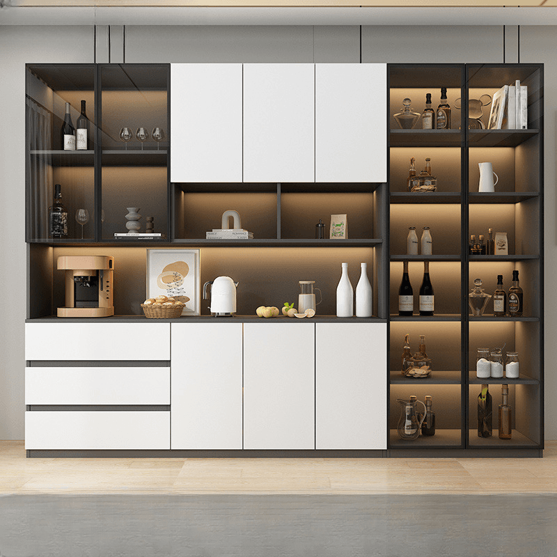 Two Toned Unclosed & Self-supporting Wide Sideboard with 2 Shelves & Benchtop thumbnail 9
