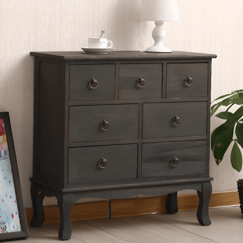 French Wood Vertical Console Dresser with 9 Drawers/7 Drawers/10 Drawers