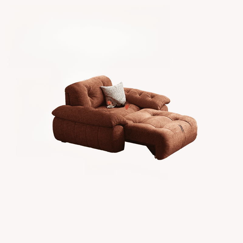 Standard/Single Sofa in Soft-pile Fabric, Amber Color with 1 Pillow thumbnail 1
