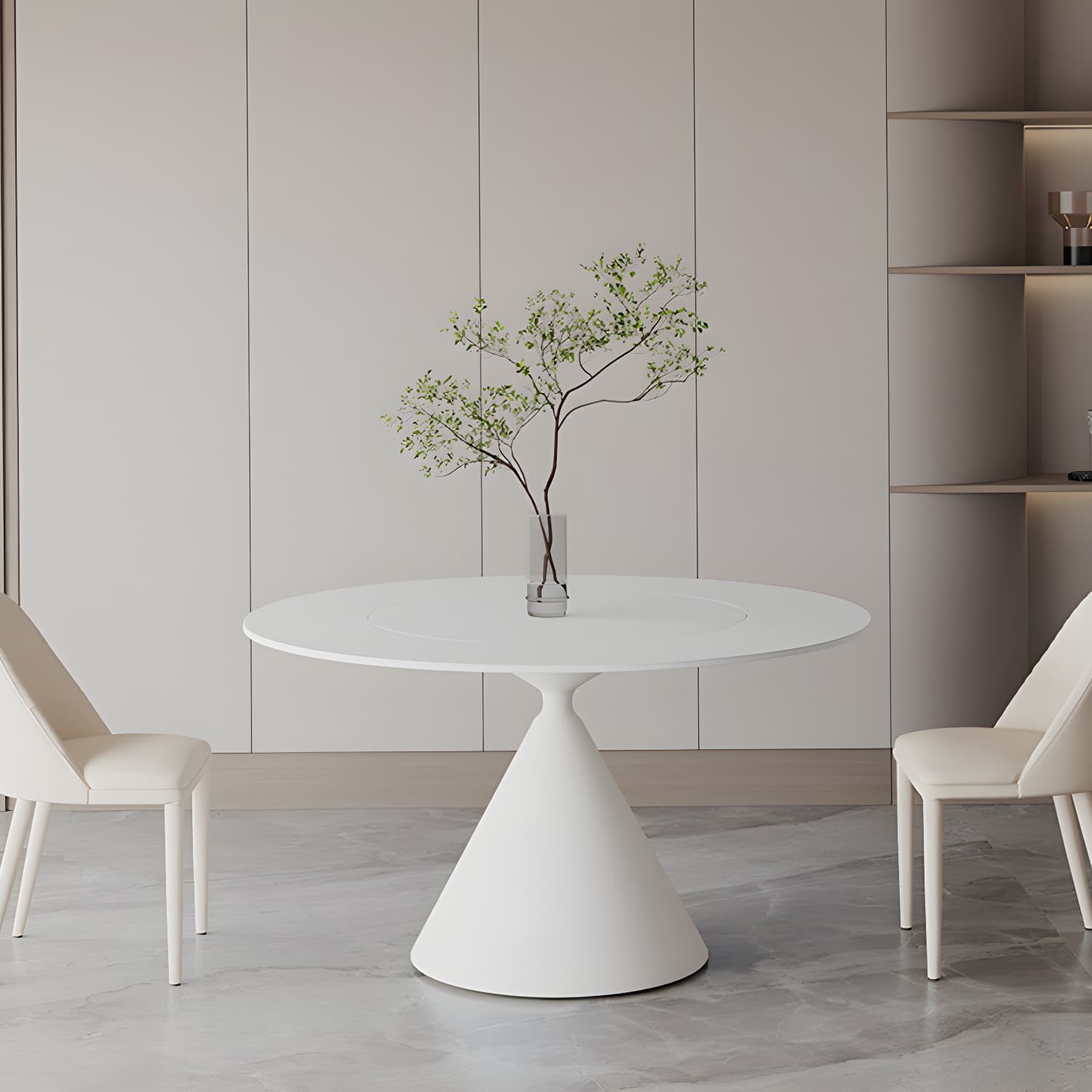 Sintered Stone Home Dining Table Modern Round Dining Room Table thumbnail 4