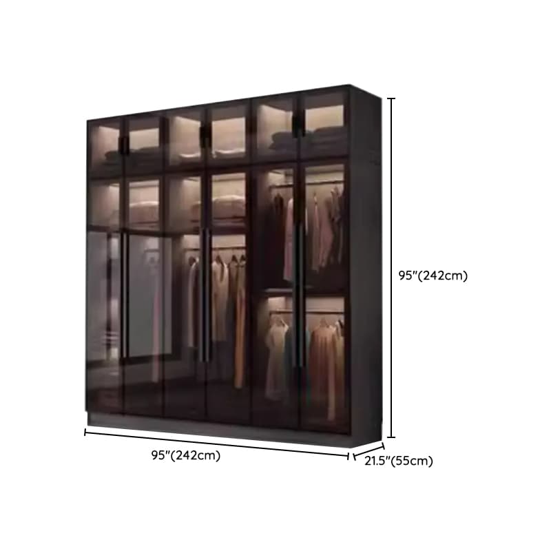 Charcoal Modish Timber Self-supporting Cabinet Armoire with Soft Close Drawer and Door, Hanging Rod thumbnail 19