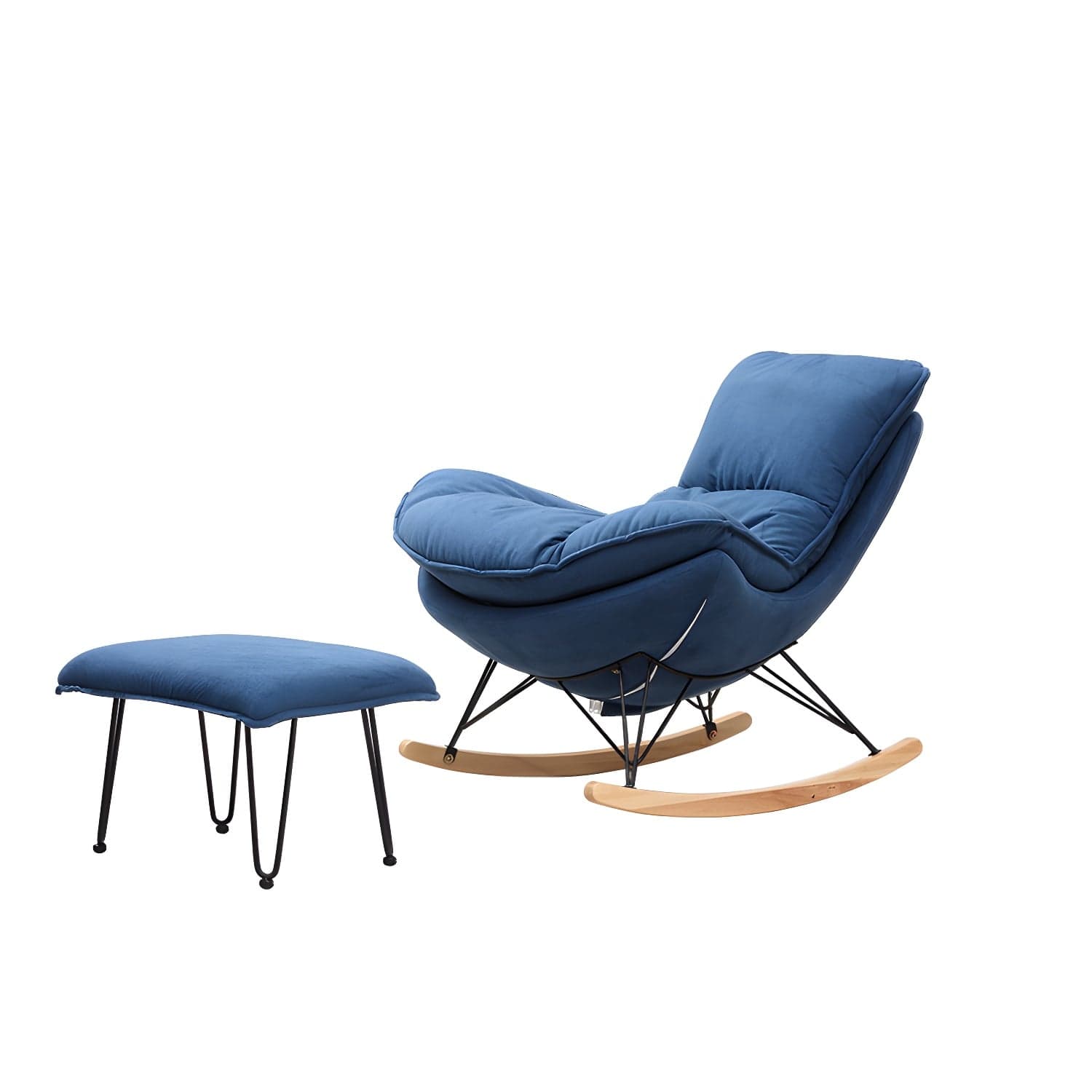 Modern Style Rocking Chair Indoor Mother Feeding Sofa Rocking Chair with Ottoman thumbnail 4