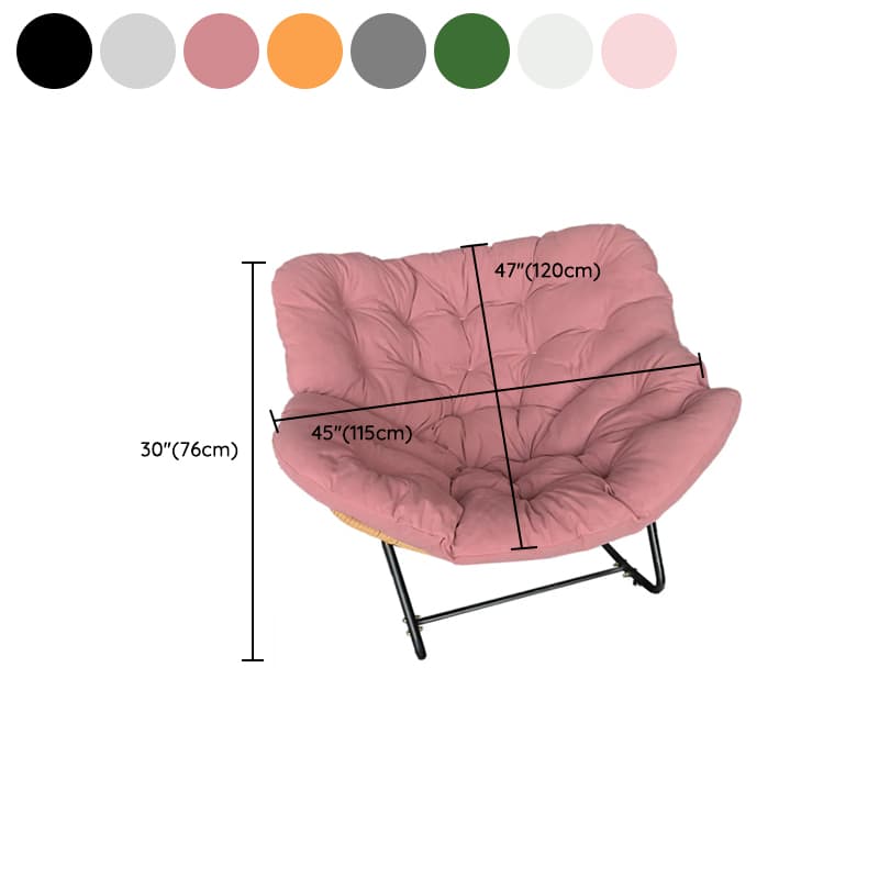 Midnight Black/Chalk/Cocoa Ergonomic Rocking Chair Couch with Rear Back, Stationary thumbnail 20
